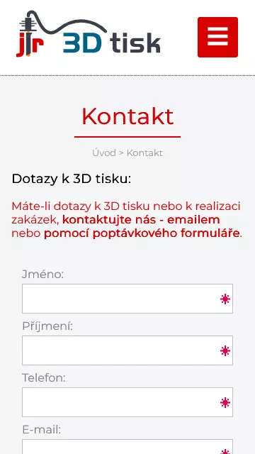 mobilní zobrazení